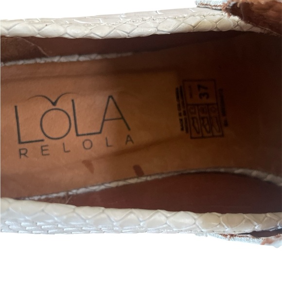 Lola Relola Chunky Lug Sole White Platform Loafers Snakeskin Women's 6.5 - Picture 8 of 10